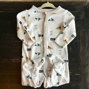 Waffle knot footed pajamas